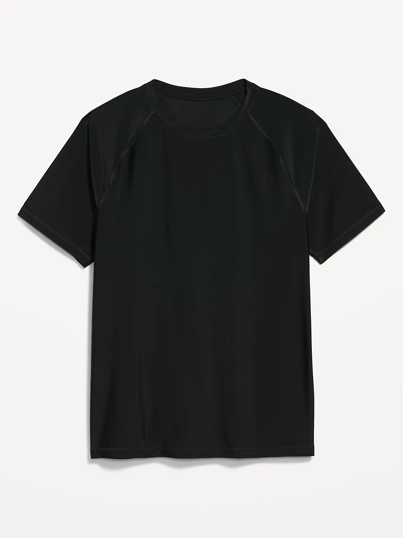 Raglan-Sleeve Rashguard Swim Top