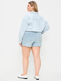 High-Waisted Wow Baggy Jean Shorts -- 4-inch inseam
