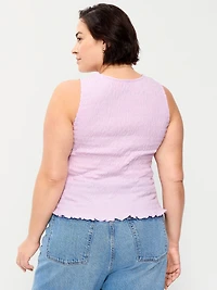 Sleeveless Smocked Tank Top