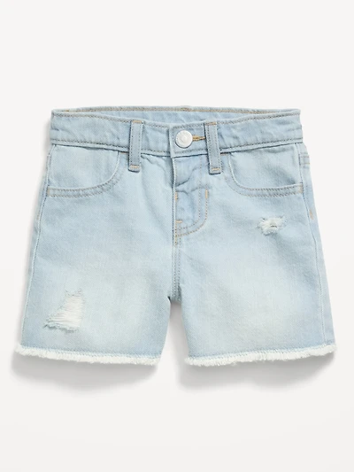 Ripped Frayed-Hem Jean Shorts for Toddler Girls