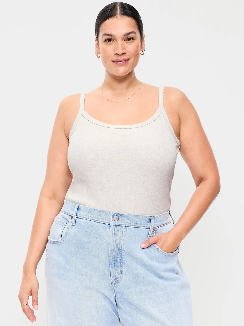 Rib-Knit Cami Tank Top
