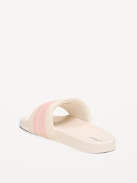 Faux-Leather Pool Slide Sandals for Girls