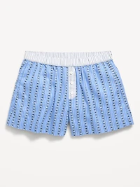 Printed Twill Boxer Shorts for Girls