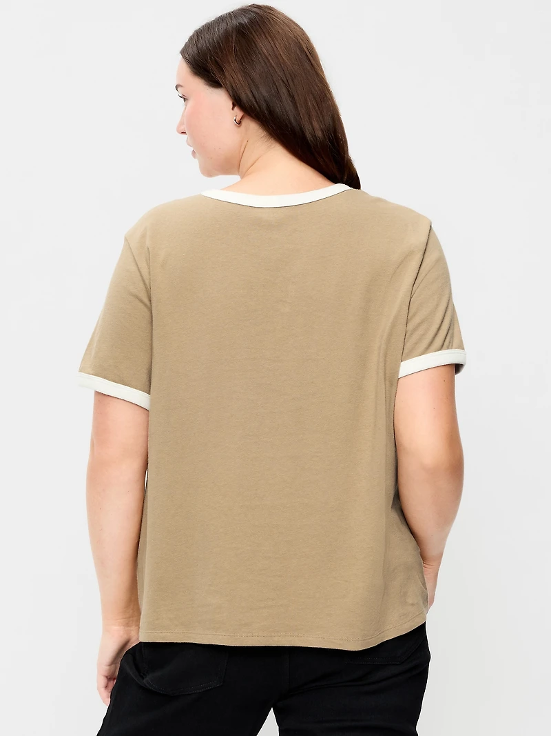 EveryWear Crew-Neck Logo-Graphic Ringer T-Shirt