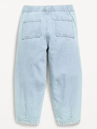 Pull-On Barrel-Leg Jeans for Toddler Girls