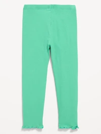 Rib-Knit Full-Length Leggings for Toddler Girls