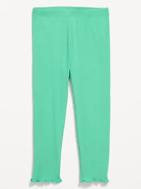Rib-Knit Full-Length Leggings for Toddler Girls