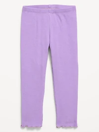 Rib-Knit Full-Length Leggings for Toddler Girls