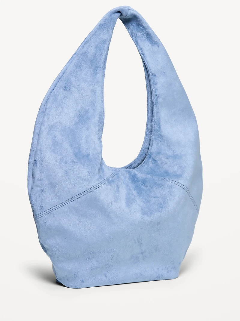 Oversized Suede Hobo Bag