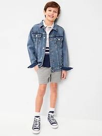 Above Knee Logo Fleece Jogger Shorts for Boys