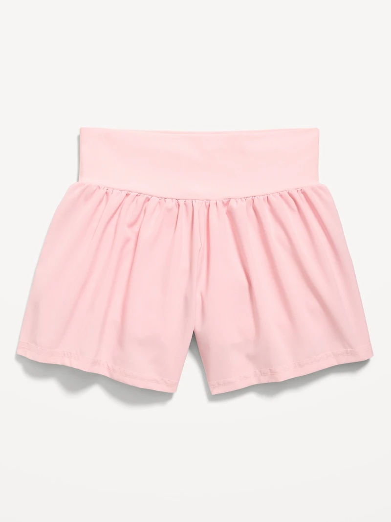 High-Waisted StretchTech Performance Shorts for Girls