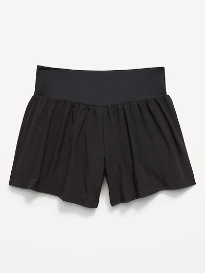 High-Waisted StretchTech Performance Shorts for Girls