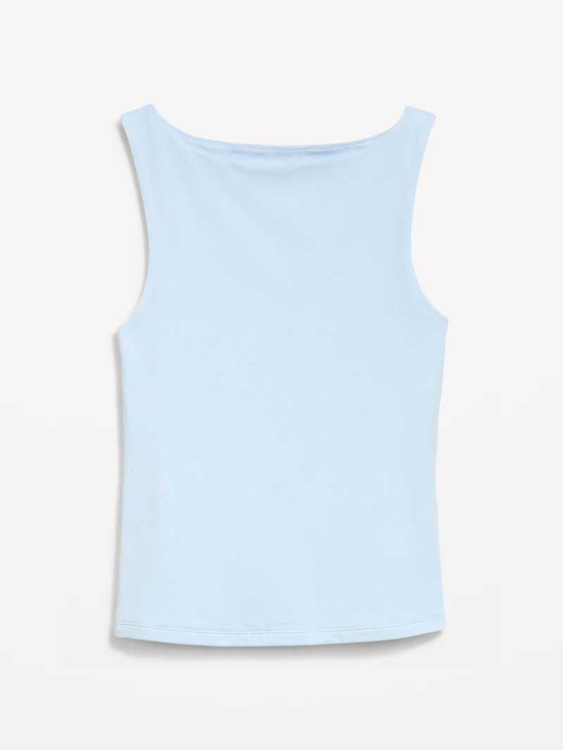 Hug Double-Layer Boat-Neck Top