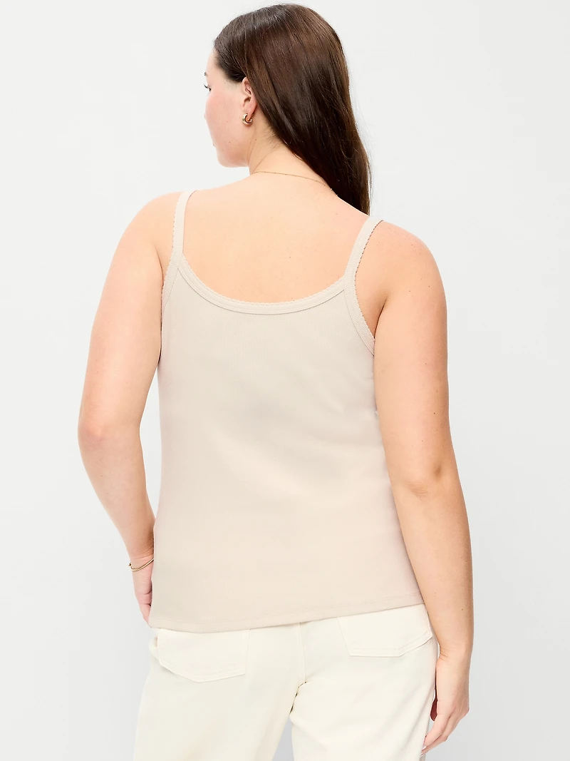 Rib-Knit Cami Tank Top