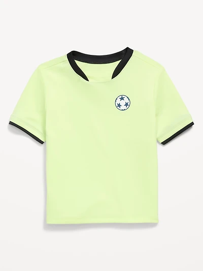 Short-Sleeve Soccer Jersey T-Shirt for Toddler Boys