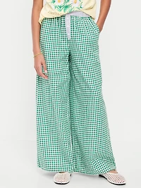 Pull-On Loose Twill Pants for Girls