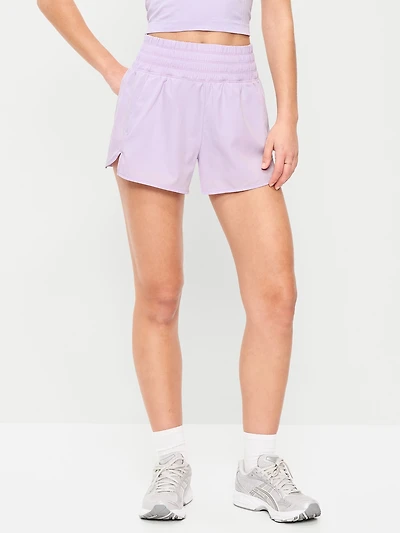 Extra High-Waisted Crinkle Run Shorts - 3-inch inseam