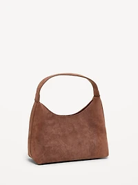 Faux-Suede Mini Hobo Bag