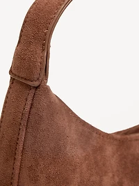 Faux-Suede Mini Hobo Bag
