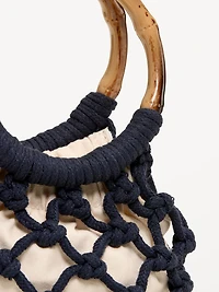 Macrame Ring Handle Bag