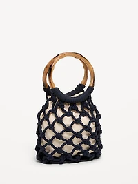 Macrame Ring Handle Bag