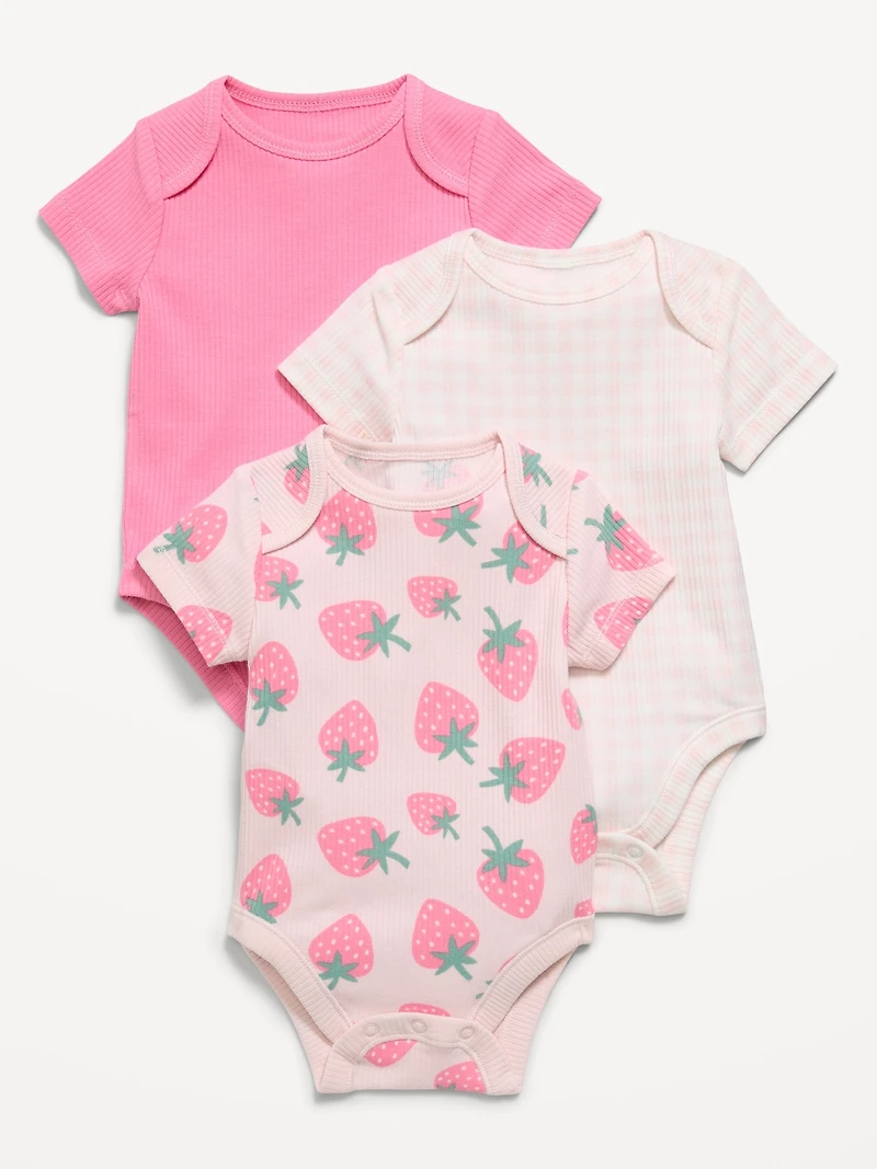 Ribbed Bodysuit 3-Pack for Baby
