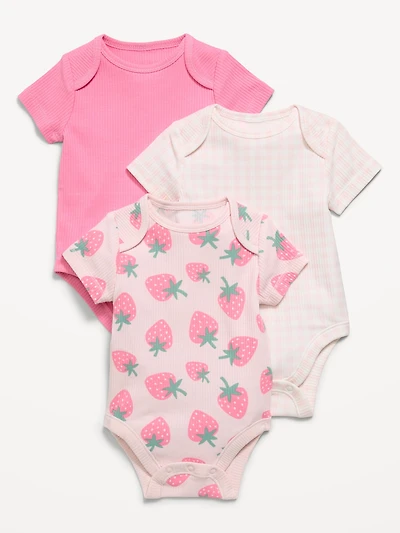 Ribbed Bodysuit 3-Pack for Baby