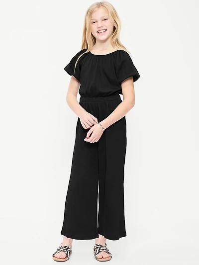 Fit and Flare Side-Cutout Jumpsuit for Girls