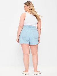 High-Waisted Wow Baggy Jean Shorts - 5-inch inseam