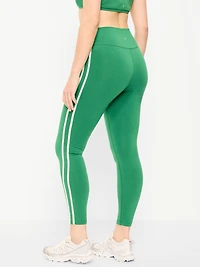 High-Waisted PowerChill Side-Striped 7/8 Cotton Leggings