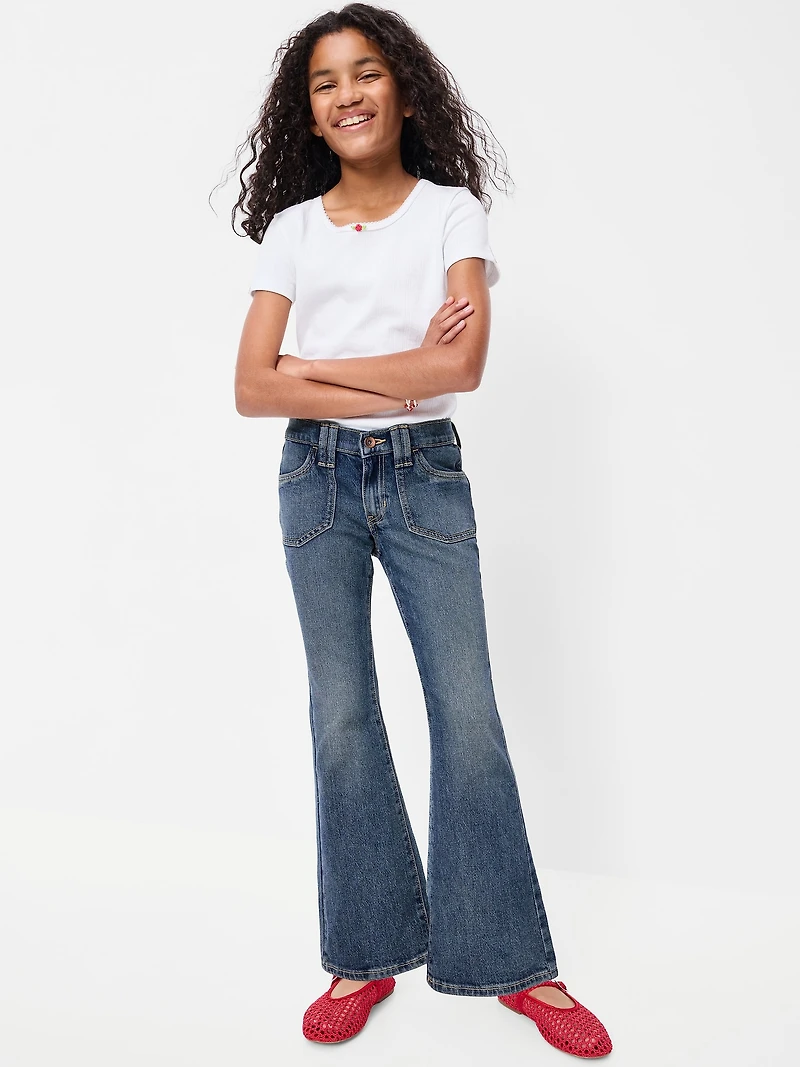 Low-Rise Flare-Leg Jeans for Girls