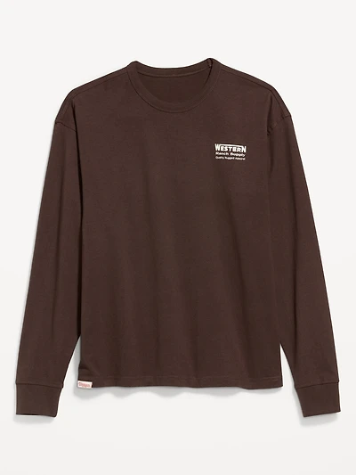 Heavyweight Crew-Neck Graphic Cropped T-Shirt