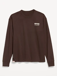 Heavyweight Crew-Neck Graphic Cropped T-Shirt