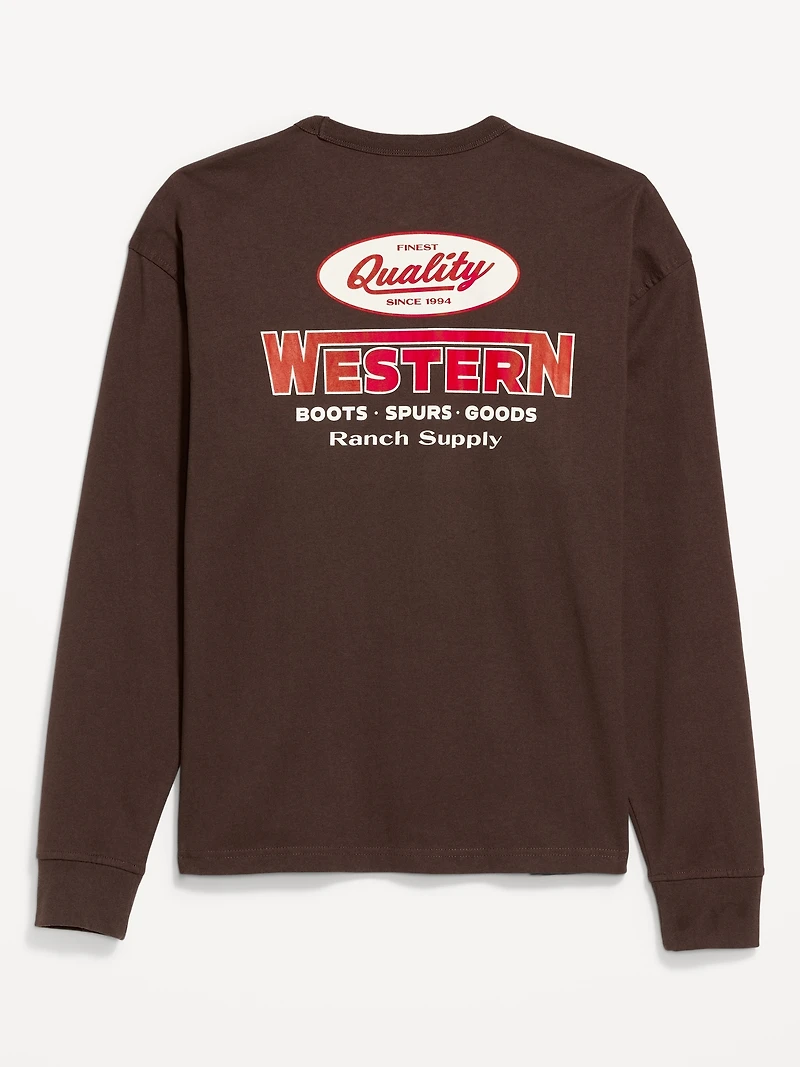 Heavyweight Crew-Neck Graphic Cropped T-Shirt