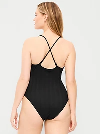 Braided-Strap One-Piece Swimsuit