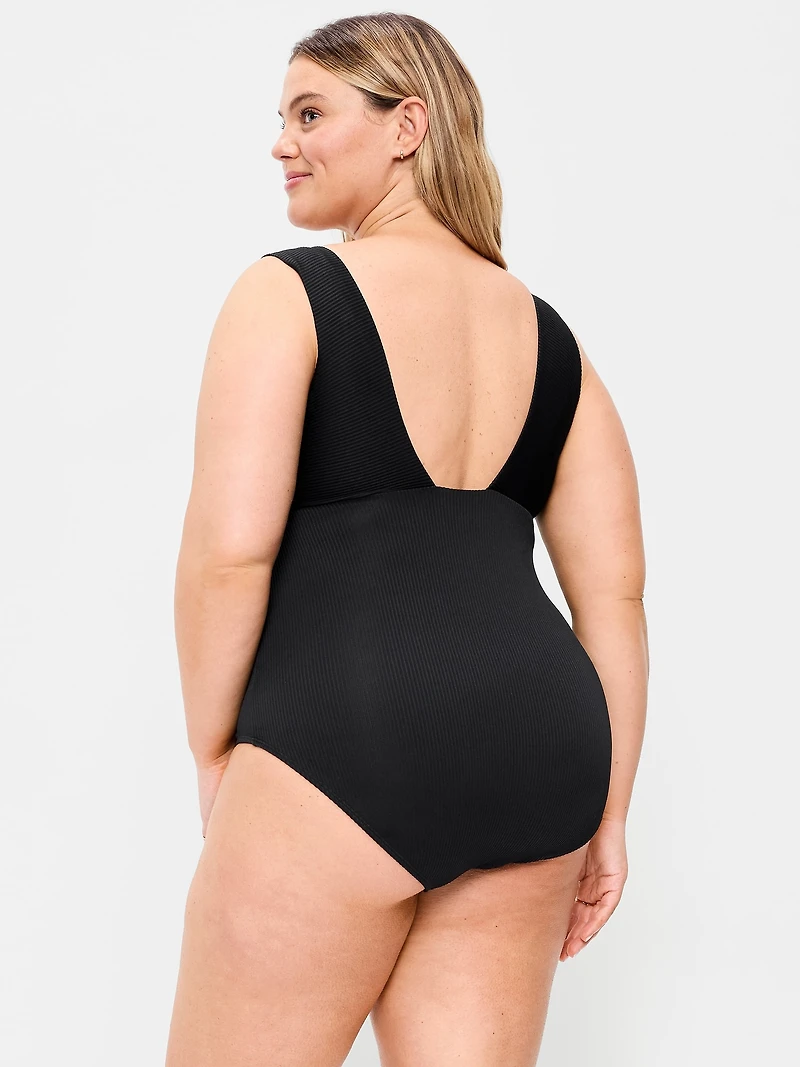 Ribbed One-Piece Swimsuit