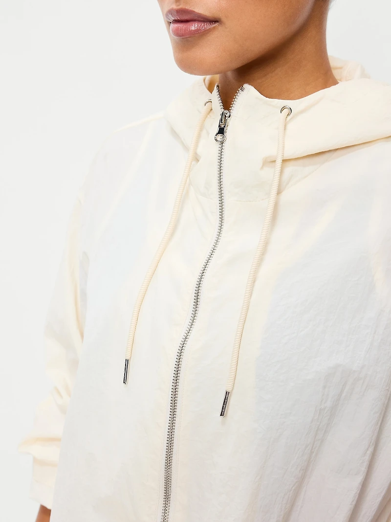 Loose-Fit Hooded Trench Coat