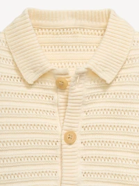 Crochet Sweater-Knit Shirt and Shorts Set for Baby