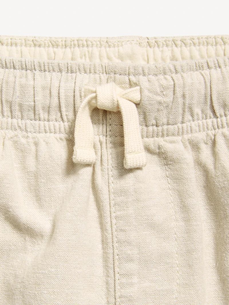 Knee Length Linen-Blend Dock Shorts for Boys