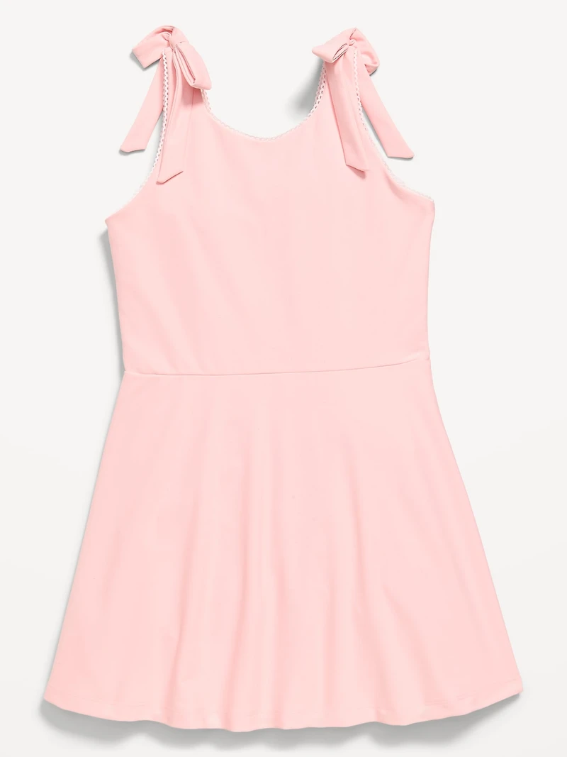 PowerSoft Sleeveless Tie-Strap Athletic Dress for Girls