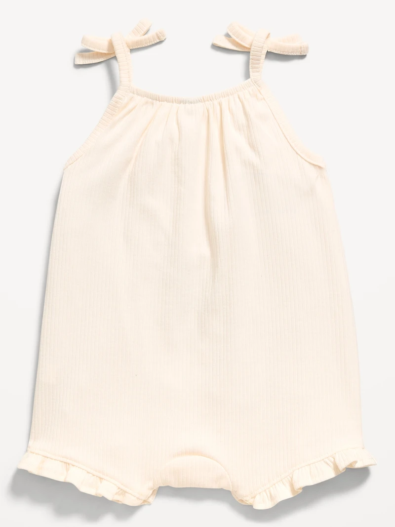 Tie-Strap Graphic One-Piece Romper for Baby