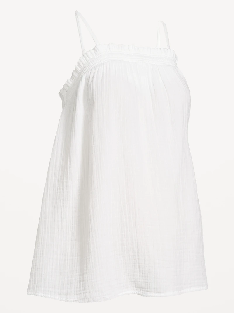 Maternity Crinkle Gauze Tank Top