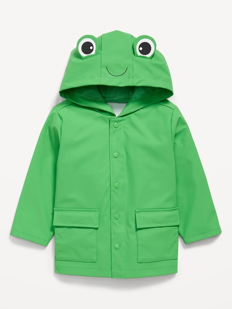 Water-Resistant Unisex Critter Hooded Jacket for Toddler