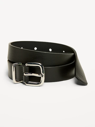 Classic Faux-Leather Belt