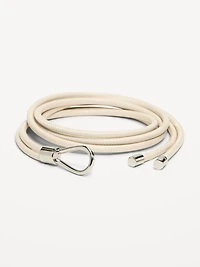 Faux-Leather Wrap Belt