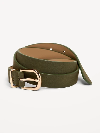 Classic Faux-Leather Belt
