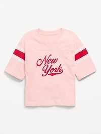 Oversized Football-Style T-Shirt for Girls