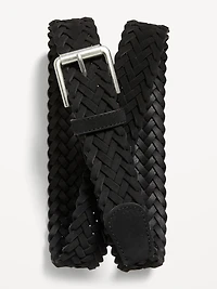 Braided Faux-Suede Belt for Men