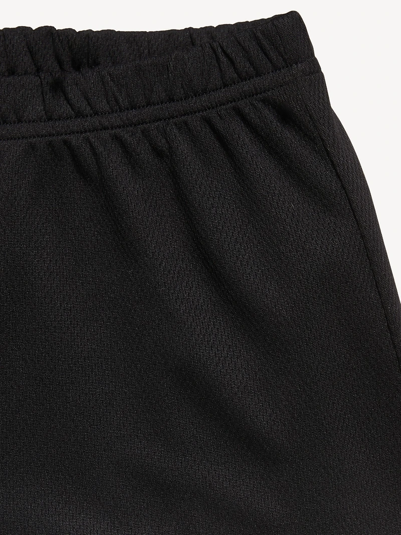 High-Waisted Mesh Dolphin-Hem Shorts for Girls