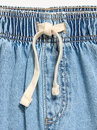 High-Waisted Pull-On Jean Shorts for Girls